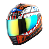 WOW Motorcycle Full Face Helmet Street Bike BMX MX Youth Kids Shark: HKY-B15