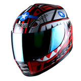 WOW Youth Motorcycle Full Face Helmet Street Bike BMX MX  Kids Shark + MX Skeleton Glove Bundle: HKY-B15