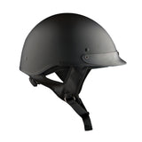 1Storm Motorcycle Half Face Helmet Mopeds Scooter Pilot with retractable Inner Smoked Visor, HKY205V + T008 Black Tinted Goggle Bundle