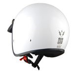 1Storm Motorcycle Open Face Helmet Mopeds Scooter Pilot Half Face Helmet with Detachable Clear Shield: HKY207Clear