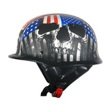 1Storm Novelty Motorcycle Half Face Helmet German Style DOT Approved: HKY602 + Black Tinted Goggle Bundle