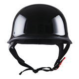 1Storm Novelty Motorcycle Half Face Helmet German Style DOT Approved: HKY602 + Black Tinted Goggle Bundle