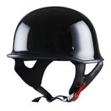 1Storm Novelty Motorcycle Half Face Helmet German Style DOT Approved: HKY602 + Black Tinted Goggle Bundle