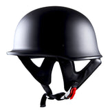 1Storm Novelty Motorcycle Half Face Helmet German Style DOT Approved: HKY602 + Black Tinted Goggle Bundle