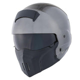 1Storm Motorcycle Full Face Helmet Open Face Knight Classical (Detachable Face Mask): HKY861