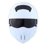 1Storm Motorcycle Full Face Helmet Open Face Knight Classical (Detachable Face Mask): HKY861