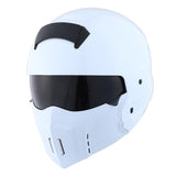 1Storm Motorcycle Full Face Helmet Open Face Knight Classical (Detachable Face Mask): HKY861