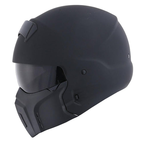 1Storm Motorcycle Full Face Helmet Open Face Knight Classical (Detachable Face Mask): HKY861