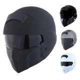 1Storm Motorcycle Full Face Helmet Open Face Knight Classical (Detachable Face Mask): HKY861