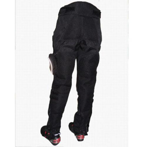 MENS ARMORED MOTORCYCLE PANTS HP02 TEXTILE BLACK W/ KNEE PROTECTOR SIZE 30 32 34