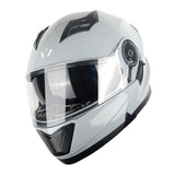1Storm New Motorcycle Bike Modular Full Face Helmet Dual Visor Sun Shield with LED Tail Light + Motorcycle Bluetooth Headset: Modular901