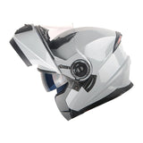 1Storm New Motorcycle Bike Modular Full Face Helmet Dual Visor Sun Shield with LED Tail Light + Motorcycle Bluetooth Headset: Modular901