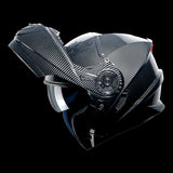 1Storm New Motorcycle Bike Modular Full Face Helmet Dual Visor Sun Shield with LED Tail Light + Motorcycle Bluetooth Headset: Modular901