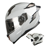 1Storm Motorcycle Modular Full Face Helmet DOT Adults Street Bike  Flip up Dual Visor Sun Inner Shield Anti Fog Pinlock Shield + Motorcycle Bluetooth Headset