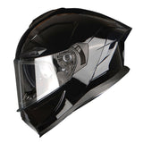 1Storm Motorcycle Full Face Helmet Dual Lens/Sun Visor + Motorcycle Bluetooth Headset