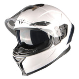 1Storm Motorcycle Full Face Helmet Dual Lens/Sun Visor + Motorcycle Bluetooth Headset