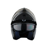 1Storm New Motorcycle Bike Modular Full Face Helmet Dual Visor Sun Shield with LED Tail Light + Motorcycle Bluetooth Headset: Modular901