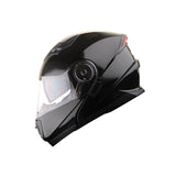 1Storm New Motorcycle Bike Modular Full Face Helmet Dual Visor Sun Shield with LED Tail Light + Motorcycle Bluetooth Headset: Modular901
