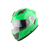 1Storm New Motorcycle Bike Modular Full Face Helmet Dual Visor Sun Shield with LED Tail Light + Motorcycle Bluetooth Headset: Modular901
