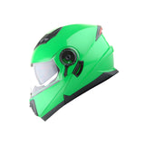 1Storm New Motorcycle Bike Modular Full Face Helmet Dual Visor Sun Shield with LED Tail Light + Motorcycle Bluetooth Headset: Modular901
