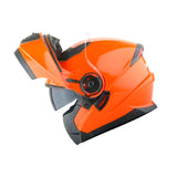 1Storm New Motorcycle Bike Modular Full Face Helmet Dual Visor Sun Shield with LED Tail Light + Motorcycle Bluetooth Headset: Modular901