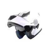 1Storm New Motorcycle Bike Modular Full Face Helmet Dual Visor Sun Shield with LED Tail Light + Motorcycle Bluetooth Headset: Modular901