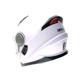 1Storm New Motorcycle Bike Modular Full Face Helmet Dual Visor Sun Shield with LED Tail Light + Motorcycle Bluetooth Headset: Modular901