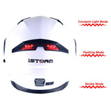 1Storm New Motorcycle Bike Modular Full Face Helmet Dual Visor Sun Shield with LED Tail Light + Motorcycle Bluetooth Headset: Modular901