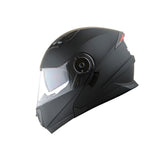 1Storm New Motorcycle Bike Modular Full Face Helmet Dual Visor Sun Shield with LED Tail Light + Motorcycle Bluetooth Headset: Modular901