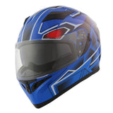 1Storm Motorcycle Modular Full Face Flip up Dual Visor Helmet + Spoiler + Motorcycle Bluetooth Headset: HJK316