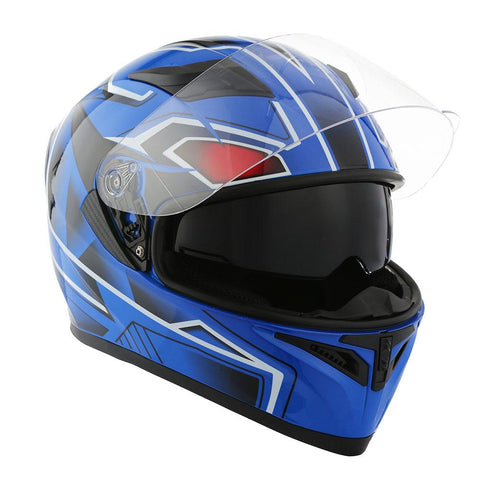 1Storm Motorcycle Modular Full Face Flip up Dual Visor Helmet + Spoiler + Motorcycle Bluetooth Headset: HJK316