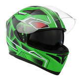 1Storm Motorcycle Modular Full Face Flip up Dual Visor Helmet + Spoiler + Motorcycle Bluetooth Headset: HJK316