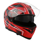 1Storm Motorcycle Modular Full Face Flip up Dual Visor Helmet + Spoiler + Motorcycle Bluetooth Headset: HJK316