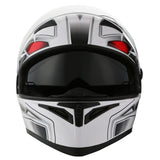 1Storm Motorcycle Modular Full Face Flip up Dual Visor Helmet + Spoiler + Motorcycle Bluetooth Headset: HJK316