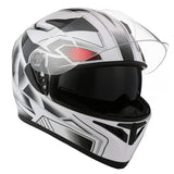 1Storm Motorcycle Modular Full Face Flip up Dual Visor Helmet + Spoiler + Motorcycle Bluetooth Headset: HJK316