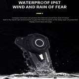Martian Motocycle Helmet Wireless Waterproof Bluetooth Headset BlueT-S2 /6 Riders Intercom/1000M Intercom/FM Radio/Moto Biking & Skiiing/2 in 1 Microphone/