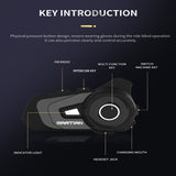 Martian Motocycle Helmet Wireless Waterproof Bluetooth Headset BlueT-S2 /6 Riders Intercom/1000M Intercom/FM Radio/Moto Biking & Skiiing/2 in 1 Microphone/