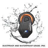 Freedconn New Motocycle Helmet Waterproof and Wireless Bluetooth TMAX-E Group 1000M Intercom Headset with Stereo Music