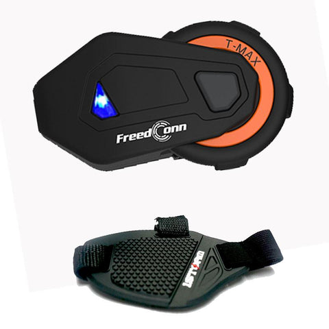 Freedconn New Motocycle Helmet Waterproof and Wireless Bluetooth TMAX-E Group 1000M Intercom Headset with Stereo Music