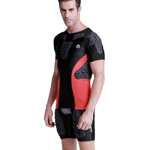 1Storm Men Nylon Anti-Collision Short Shirt/Pants Football Baseball Basketball Bike Rugby Snowboard Ski Volleyball Padded Protective Gear