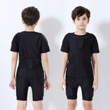 Youth Kids Lycra+EVA Anti-Collision Protective Short Shirt/Pant for Football Baseball Basketball Bike Rugby Snowboard Ski Volleyball