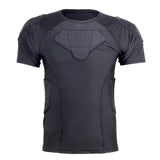 1Storm Men Lycra+EVA Anti-Collision Chest Protective Black Short Shirt/Pant for Football Baseball Basketball Bike Rugby Snowboard Ski Volleyball